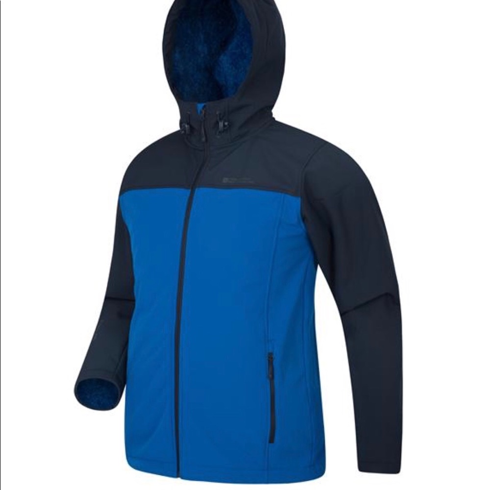 NWT Mountain Warehouse Mens Softshell -Blue Jacket